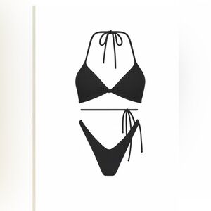 NWT black once piece bathing suit